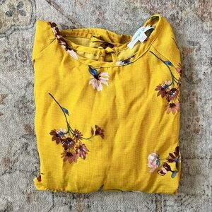 Persaya Mustard Floral Blouse
